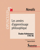 Couverture du livre Les années d'apprentissage philosophique Études fichtéennes 1795-96